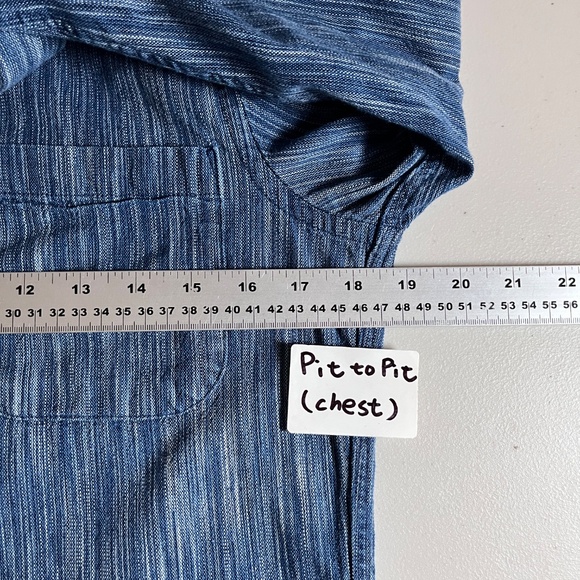 Naked & Famous Cotton Button Down Long Sleeve Shirt - Men's Size S - Blue - Picture 7 of 9